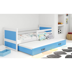 Pat BMS Group Rico cu pat retractabil 90x190 (White/Blue)