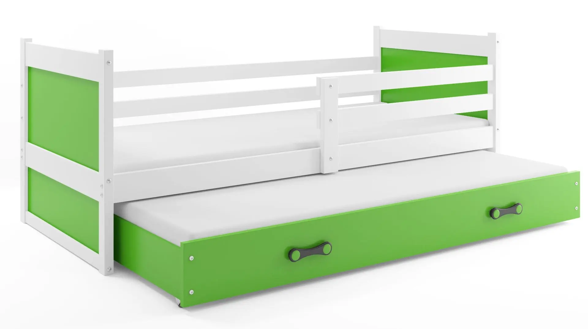 Pat BMS Group Rico cu pat retractabil 90x190 (White/Green) - 2