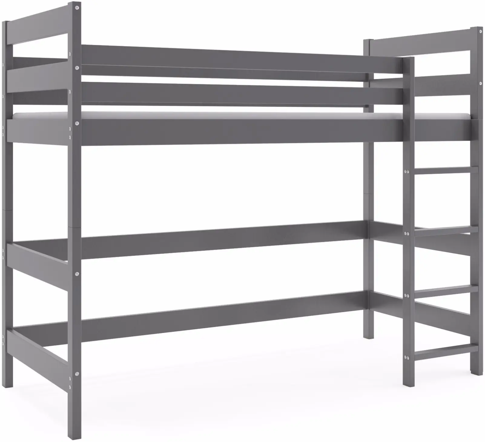 Кровать-чердак BMS Group Antresola с матрасом 90x200 (Graphite) - 2