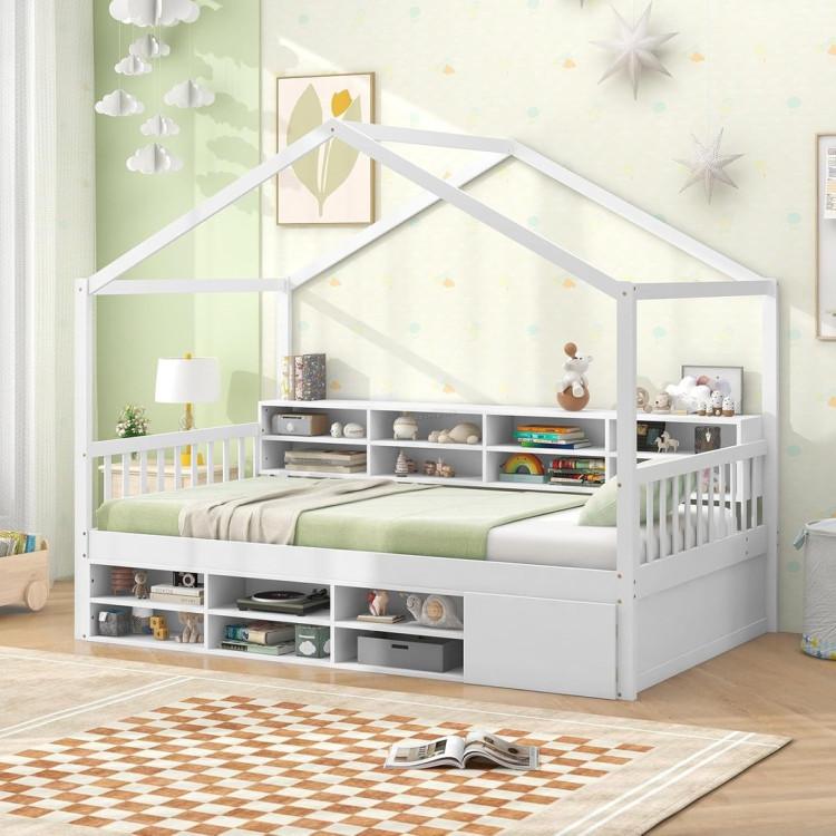 Кровать-домик Costway HU10940WH-T+ (White)