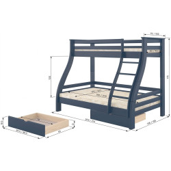 Двухъярусная кровать Mebigrand Alaska 90/140x200 Thumb