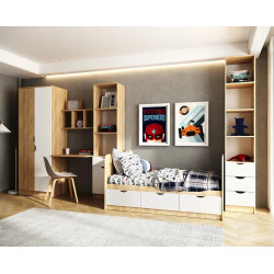 Pat МЛ-Мебель Yunior 1 80х180cm (Golden Oak/White) Thumb