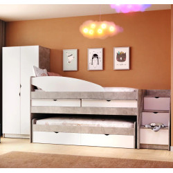 Pat МЛ-Мебель Yunior 10 80х190cm (Atelier Light/White) Thumb