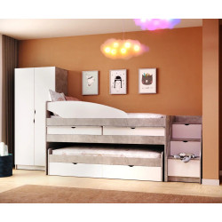 Pat МЛ-Мебель Yunior 10 80х190cm (Atelier Light/White) Thumb