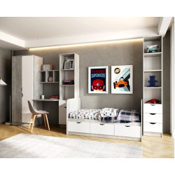 Pat МЛ-Мебель Yunior 2 90х200cm (Atelier Light/White) Thumb