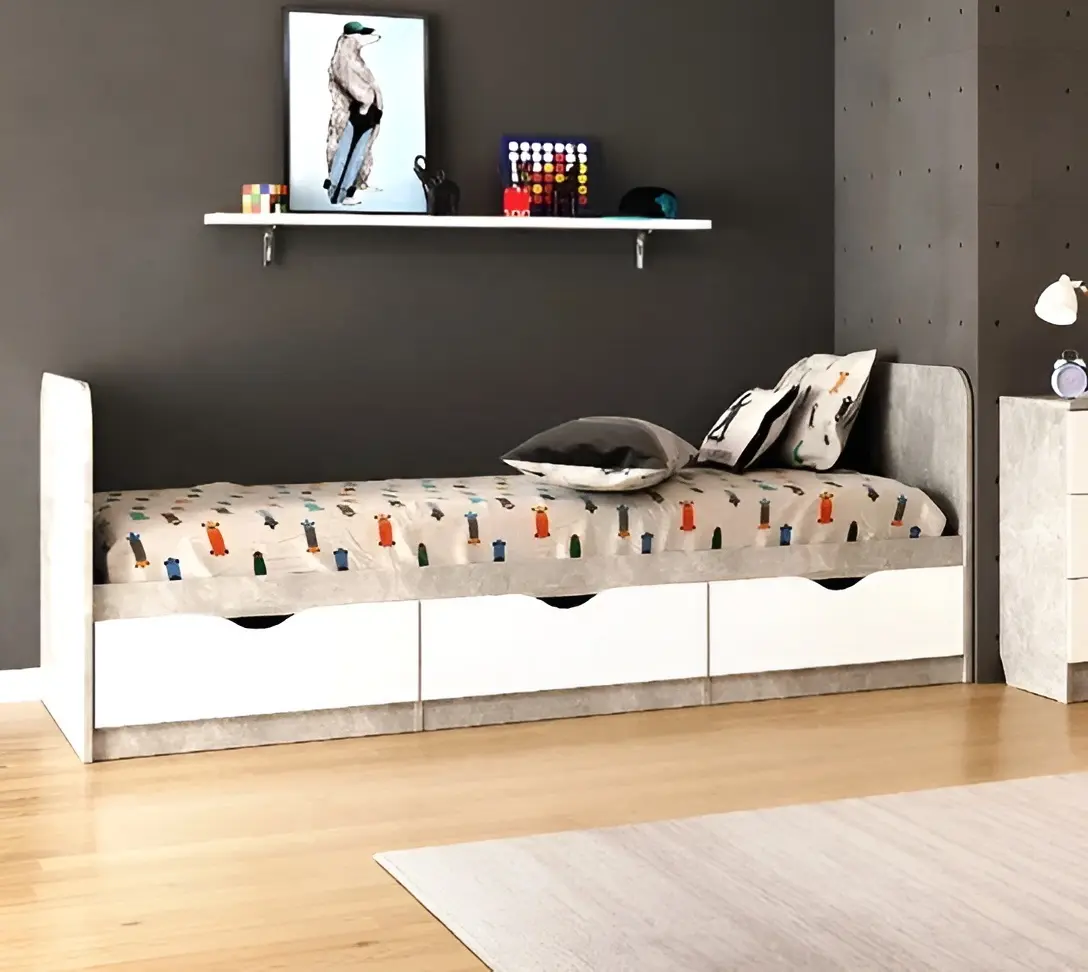 Pat МЛ-Мебель Yunior 2 90х200cm (Atelier Light/White)