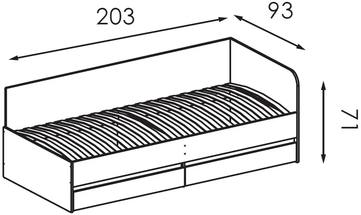 Pat Modern Komfi 90x200 (Craft Oak White)