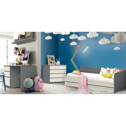 Pat Modern Komfi 90x200 (Slate Gray/Craft Oak White) Thumb