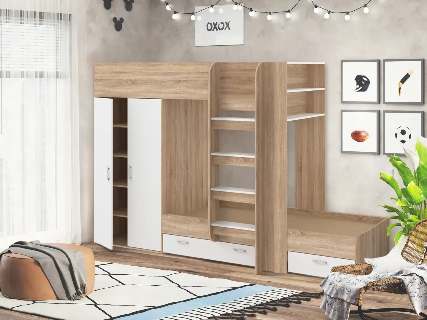 Pat suprapus Пехотин Nemo (Sonoma Oak/White)