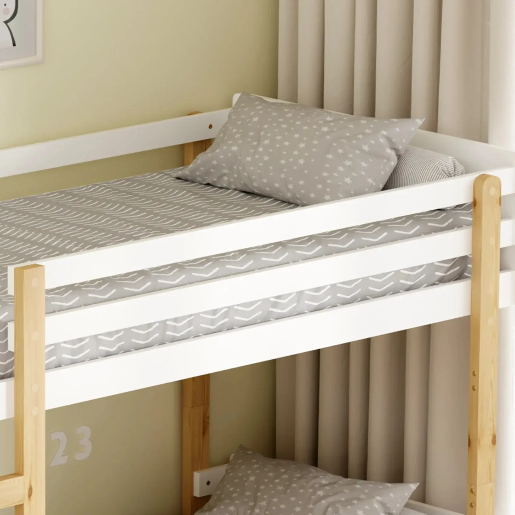Pat suprapus Tempo Kondela Damla 90x200 (Oak/White) - 5