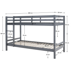 Pat suprapus Tempo Kondela Ineza 90x200 (Grey) Thumb