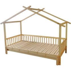 Кровать раздвижная Tempo Kondela Kesio 90/180x200 (Natural) Thumb
