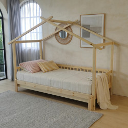 Кровать раздвижная Tempo Kondela Kesio 90/180x200 (Natural)