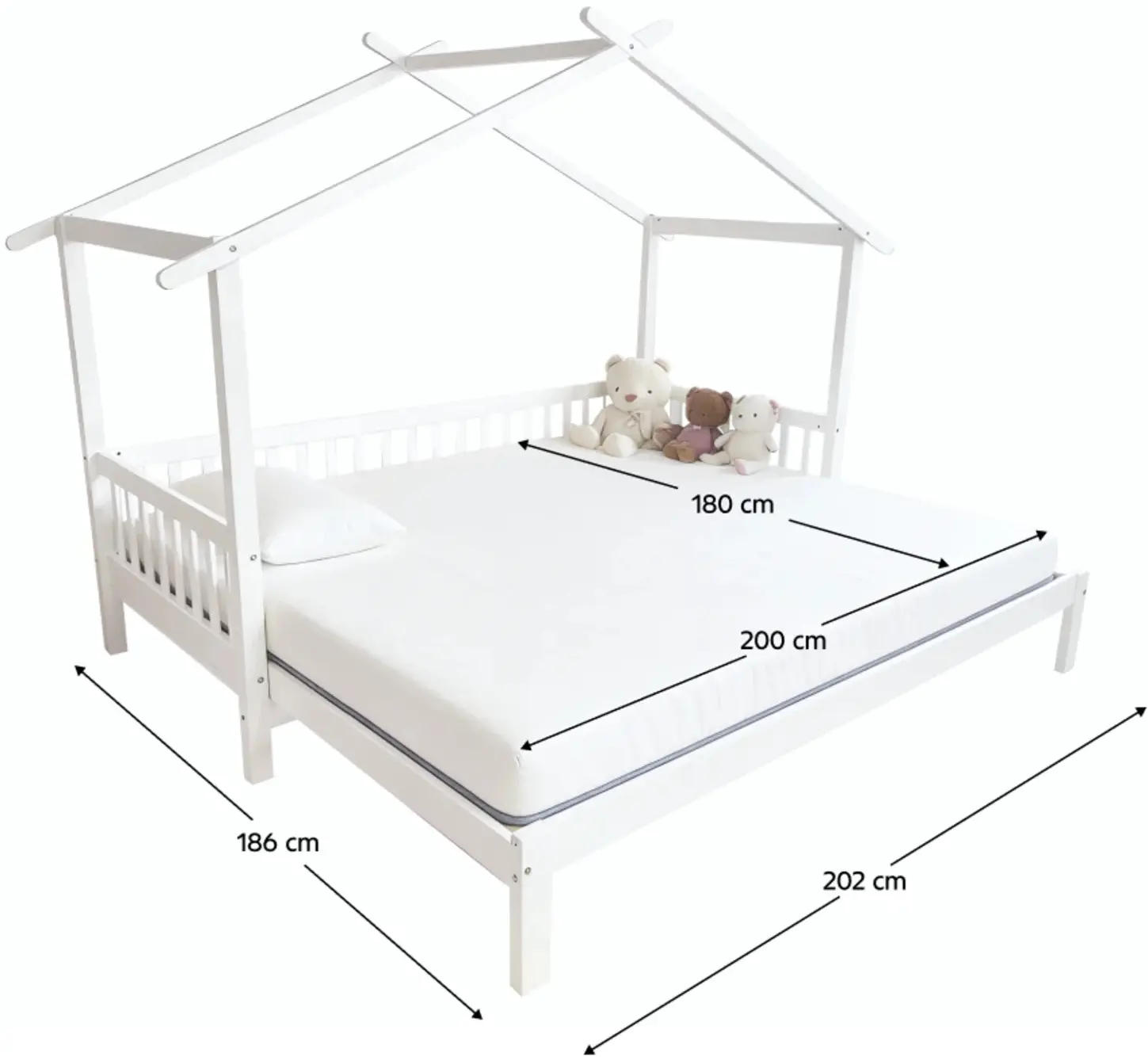Pat extensibil Tempo Kondela Kesio 90/180x200 (White) - 7