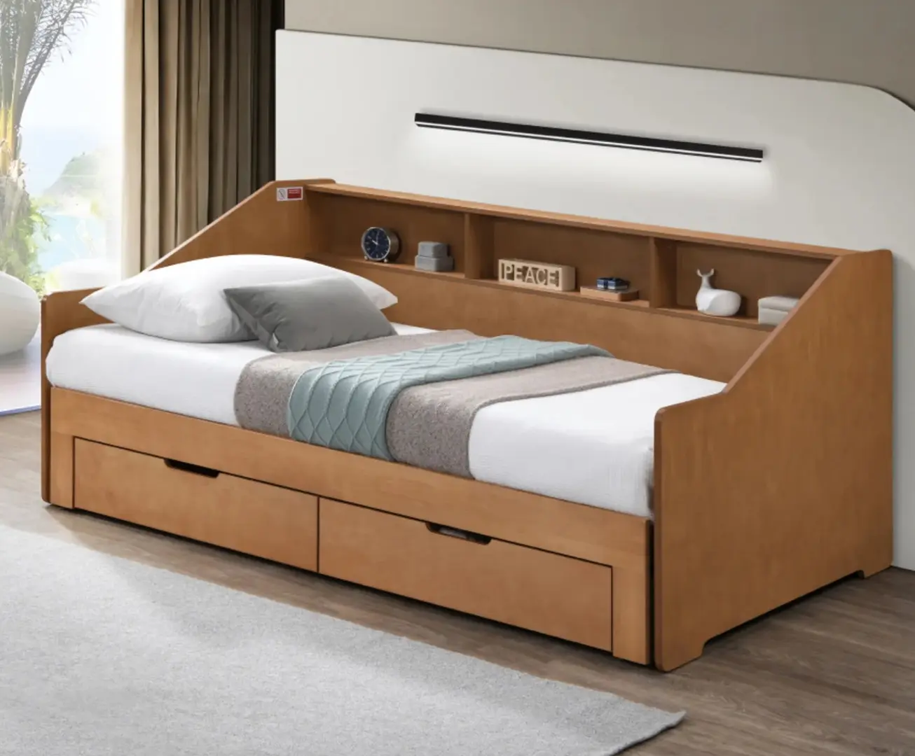 Кровать раздвижная Tempo Kondela Moneta 90/180x200 (Oak)