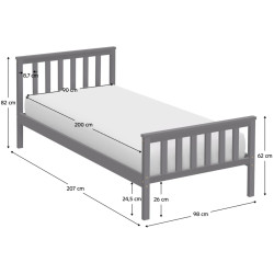 Pat Tempo Kondela Anatra 90x200 (Grey) Thumb