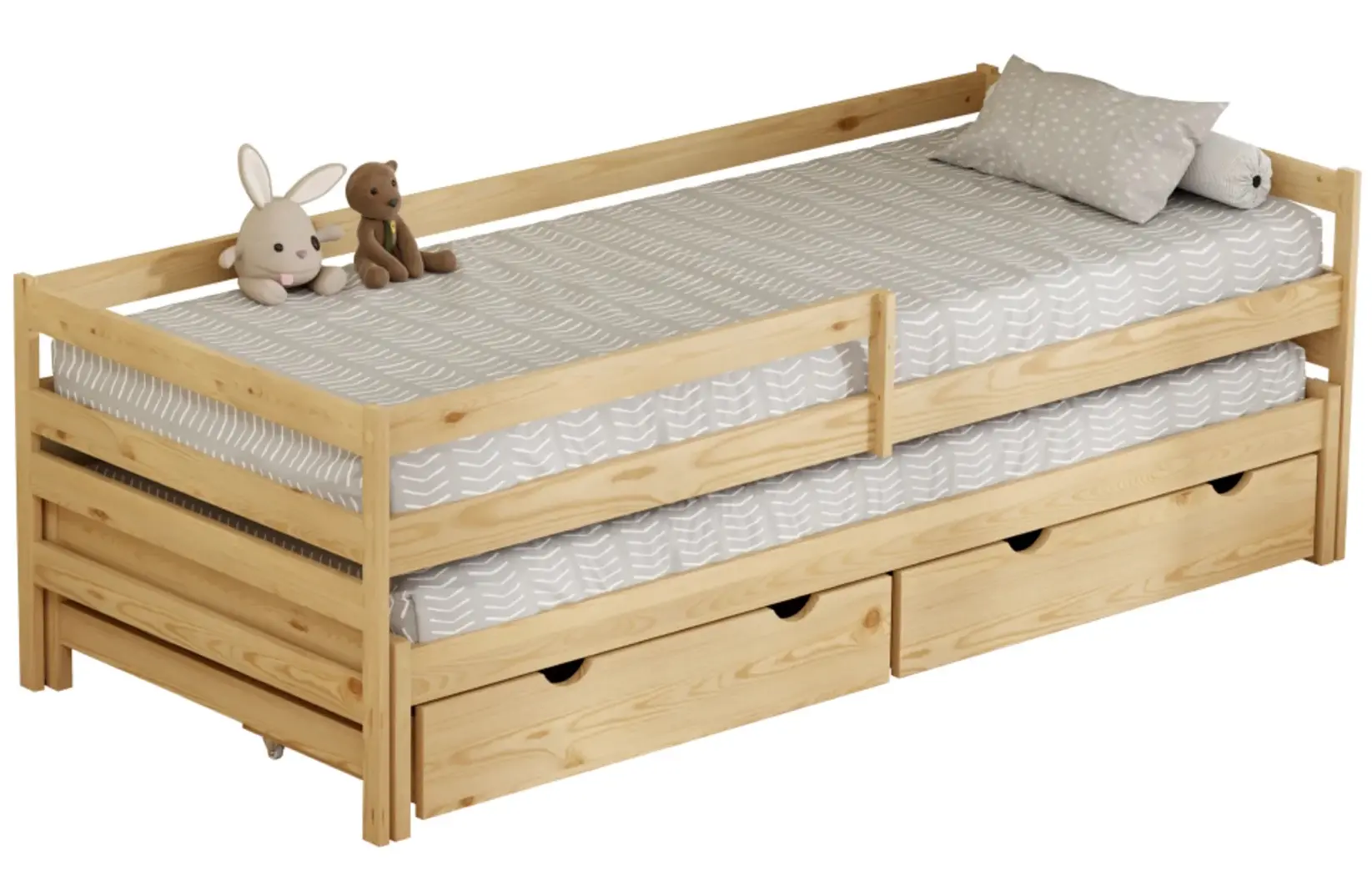 Кровать Tempo Kondela Elara с выдвижной кроватью 90x200 (Natural) - 3