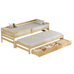 Кровать Tempo Kondela Elara с выдвижной кроватью 90x200 (Natural) Thumb