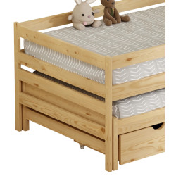 Кровать Tempo Kondela Elara с выдвижной кроватью 90x200 (Natural) Thumb