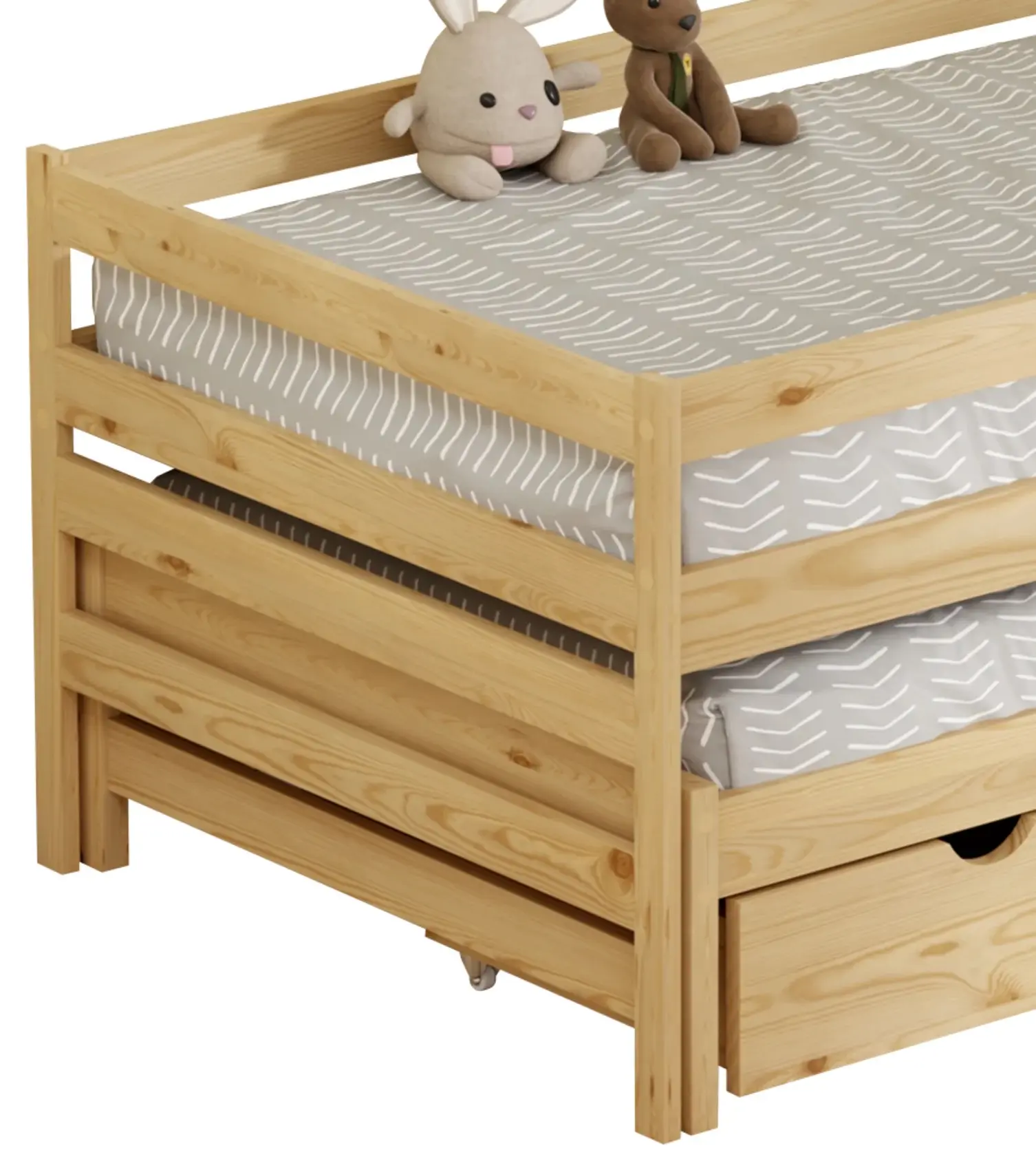 Кровать Tempo Kondela Elara с выдвижной кроватью 90x200 (Natural) - 6