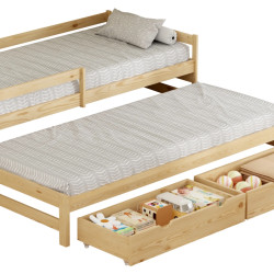Кровать Tempo Kondela Elara с выдвижной кроватью 90x200 (Natural) Thumb