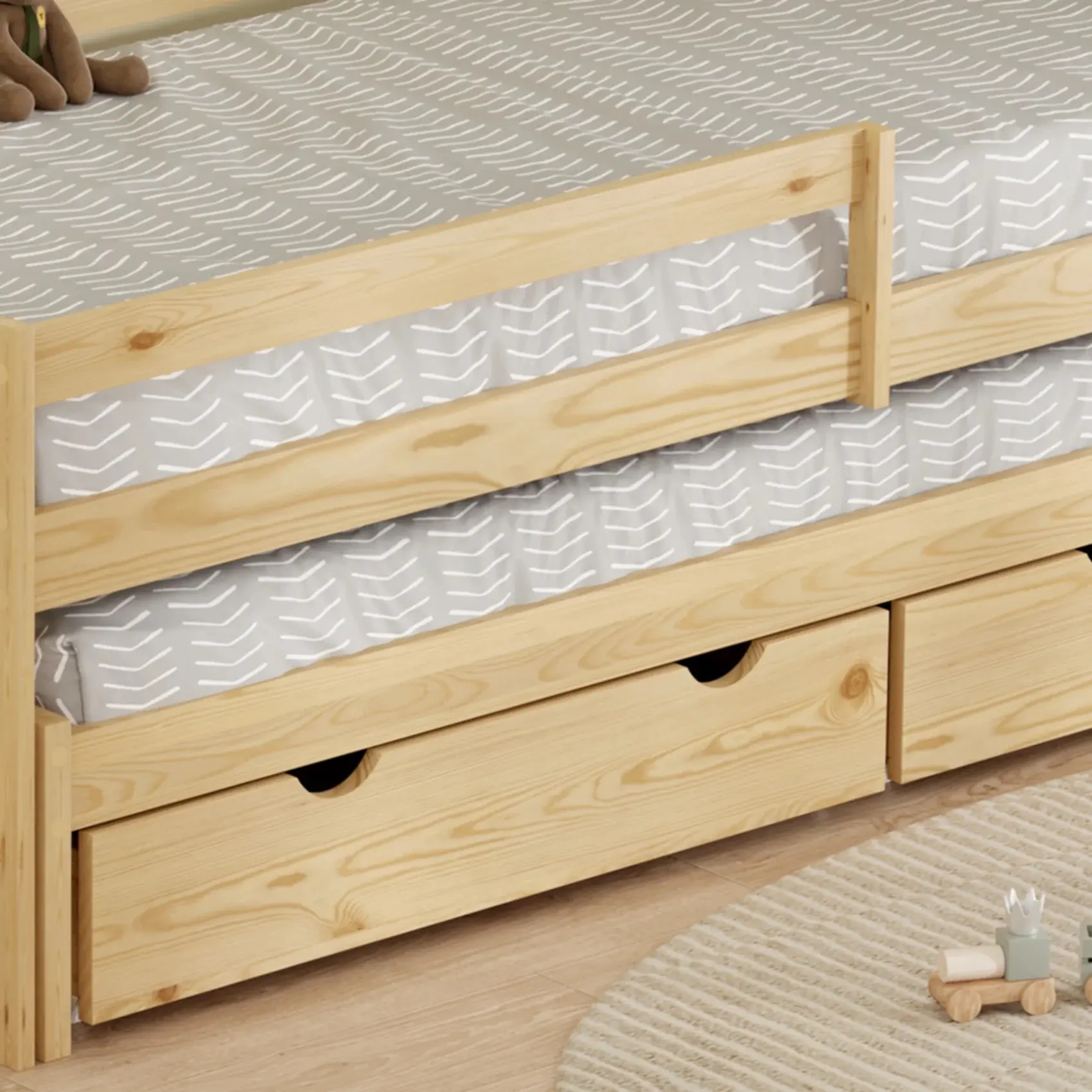 Кровать Tempo Kondela Elara с выдвижной кроватью 90x200 (Natural) - 9