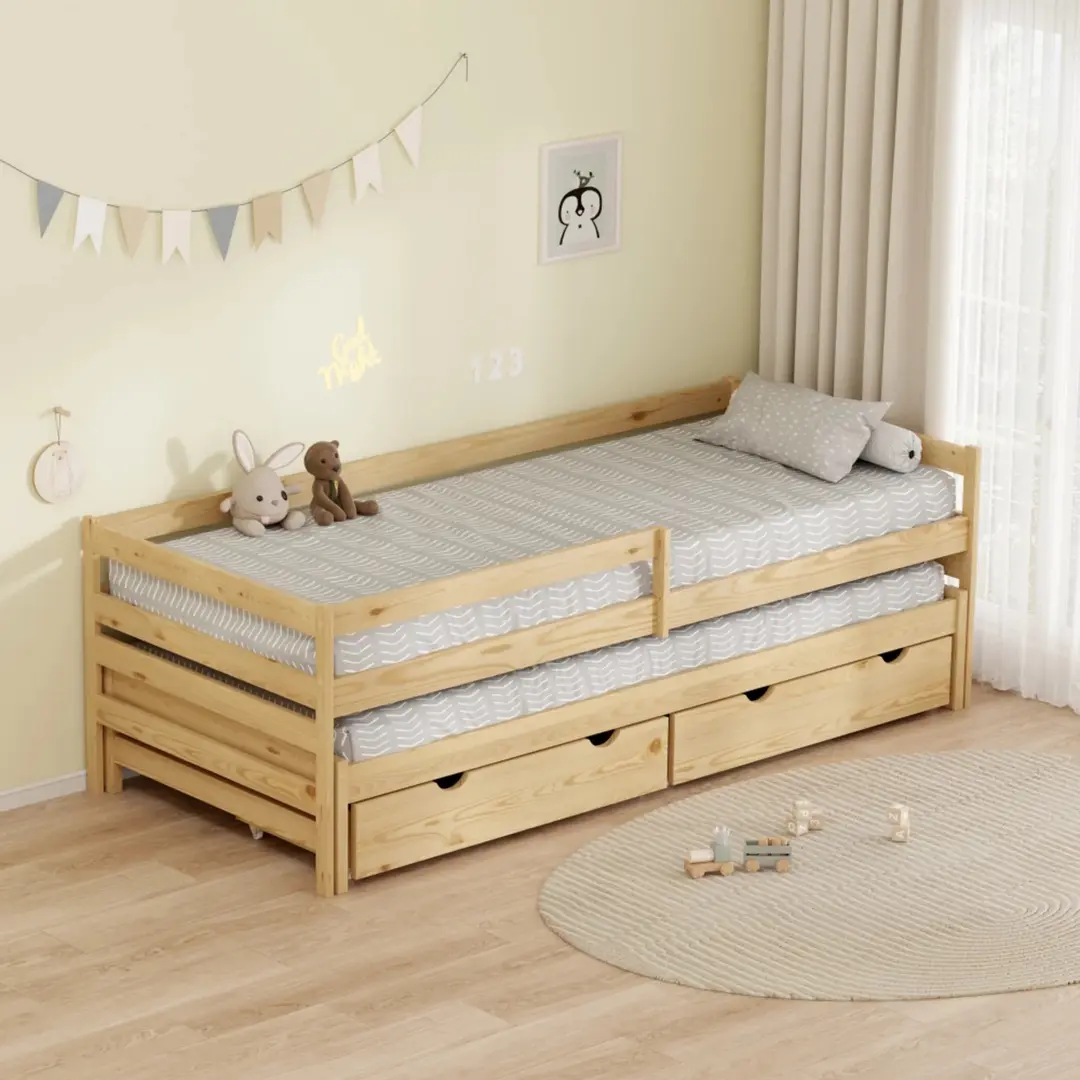 Кровать Tempo Kondela Elara с выдвижной кроватью 90x200 (Natural)
