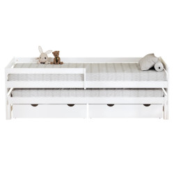 Pat Tempo Kondela Elara cu pat retractabil 90x200 (White) Thumb