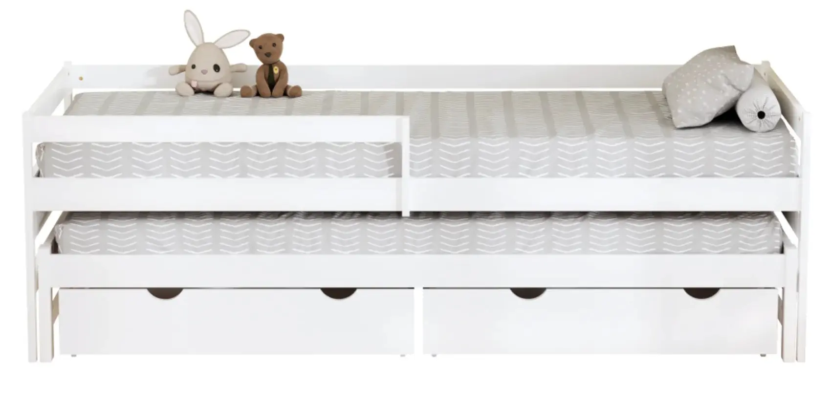 Pat Tempo Kondela Elara cu pat retractabil 90x200 (White) - 4