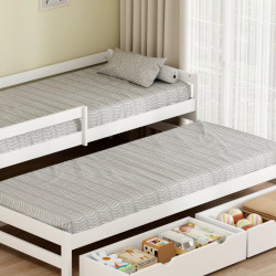 Pat Tempo Kondela Elara cu pat retractabil 90x200 (White) Thumb