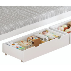 Pat Tempo Kondela Elara cu pat retractabil 90x200 (White) Thumb