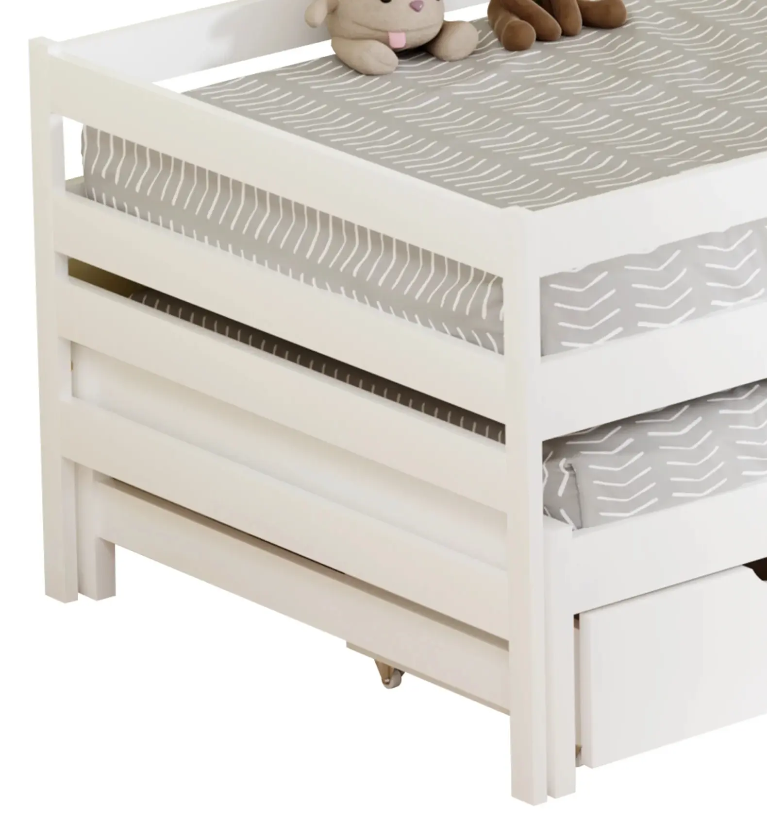 Pat Tempo Kondela Elara cu pat retractabil 90x200 (White) - 10