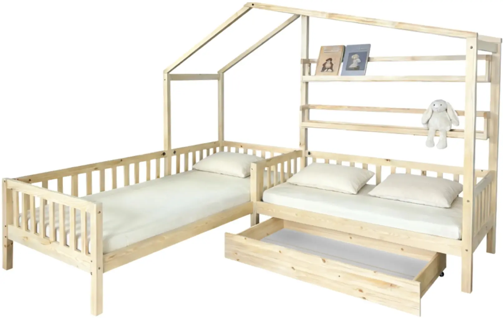 Кровать Tempo Kondela Enola 90x200+70x140 (Natural) - 2