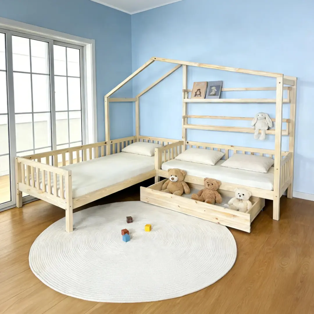 Кровать Tempo Kondela Enola 90x200+70x140 (Natural)