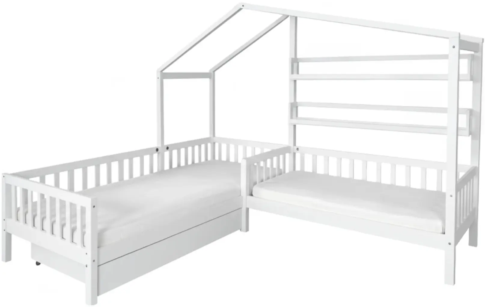 Кровать Tempo Kondela Enola 90x200+70x140 (White) - 3