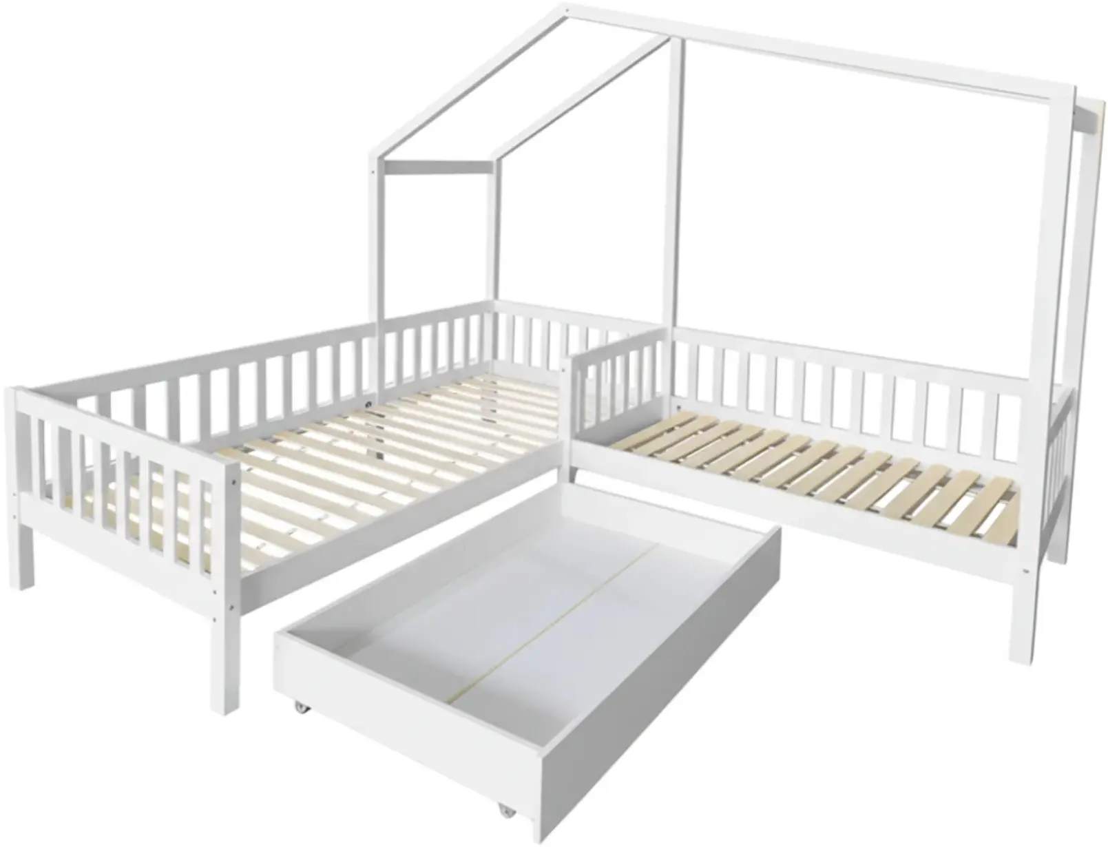 Кровать Tempo Kondela Enola 90x200+70x140 (White) - 4
