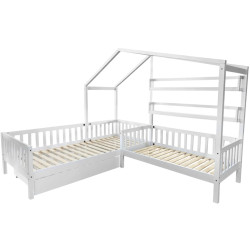 Кровать Tempo Kondela Enola 90x200+70x140 (White) Thumb