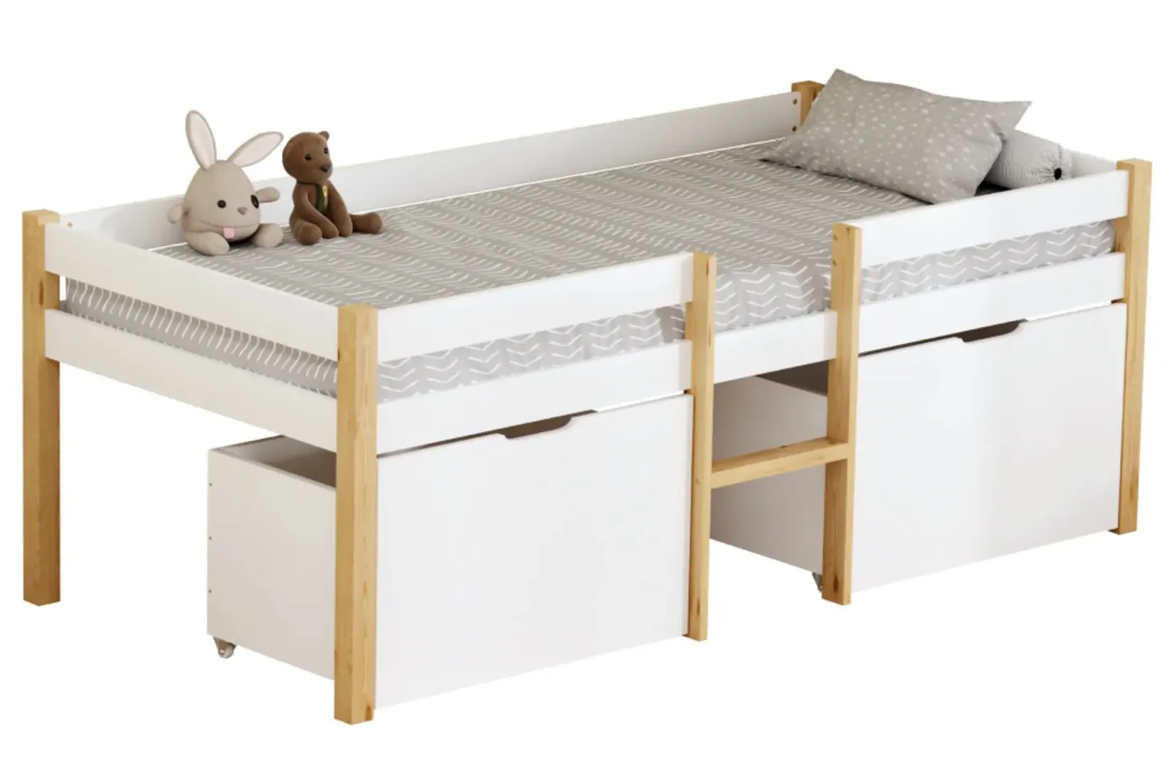 Pat Tempo Kondela Juna 90x200 (Oak/White) - 3