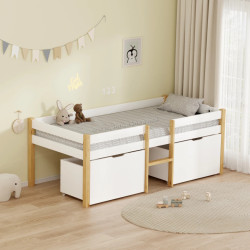 Pat Tempo Kondela Juna 90x200 (Oak/White)
