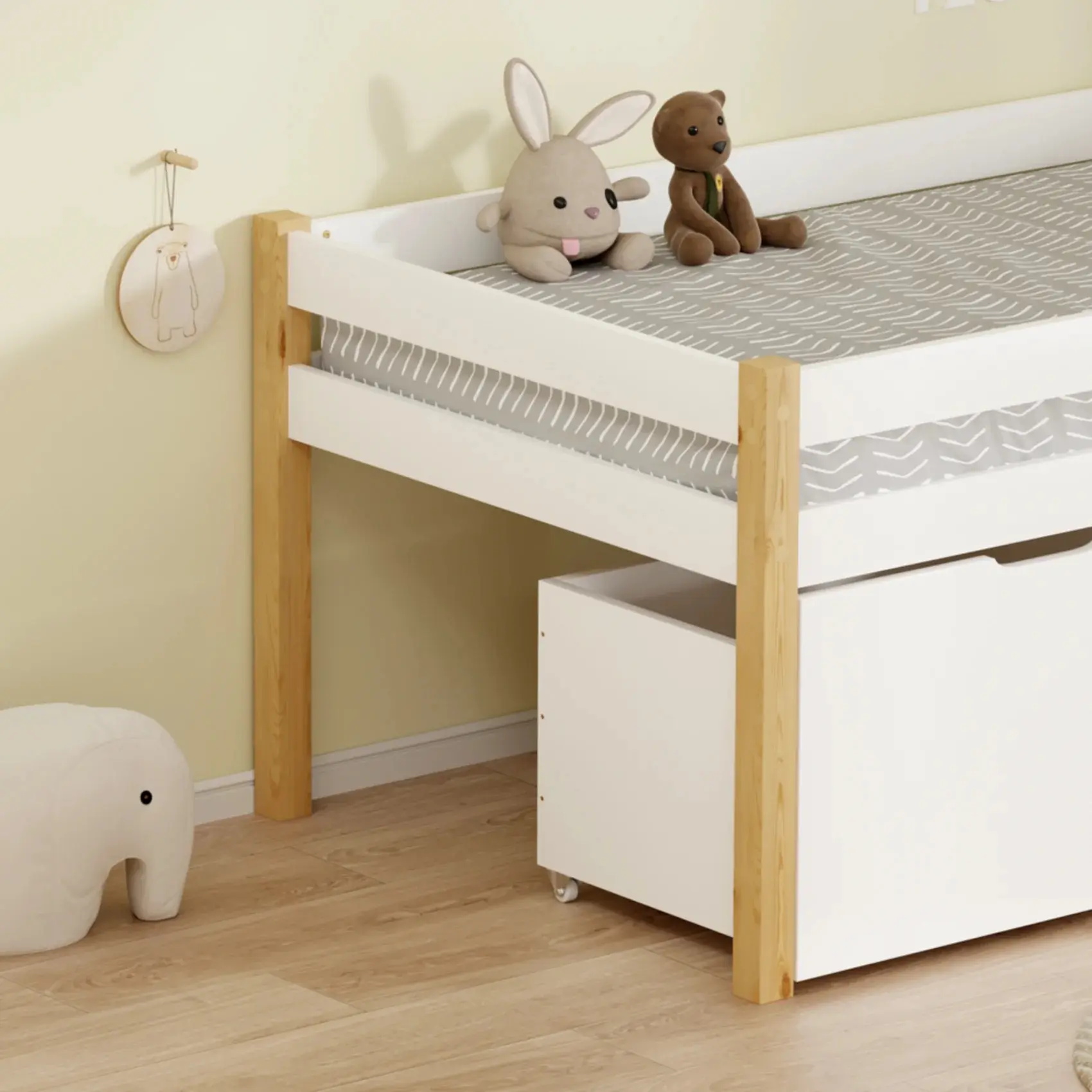 Pat Tempo Kondela Juna 90x200 (Oak/White) - 7