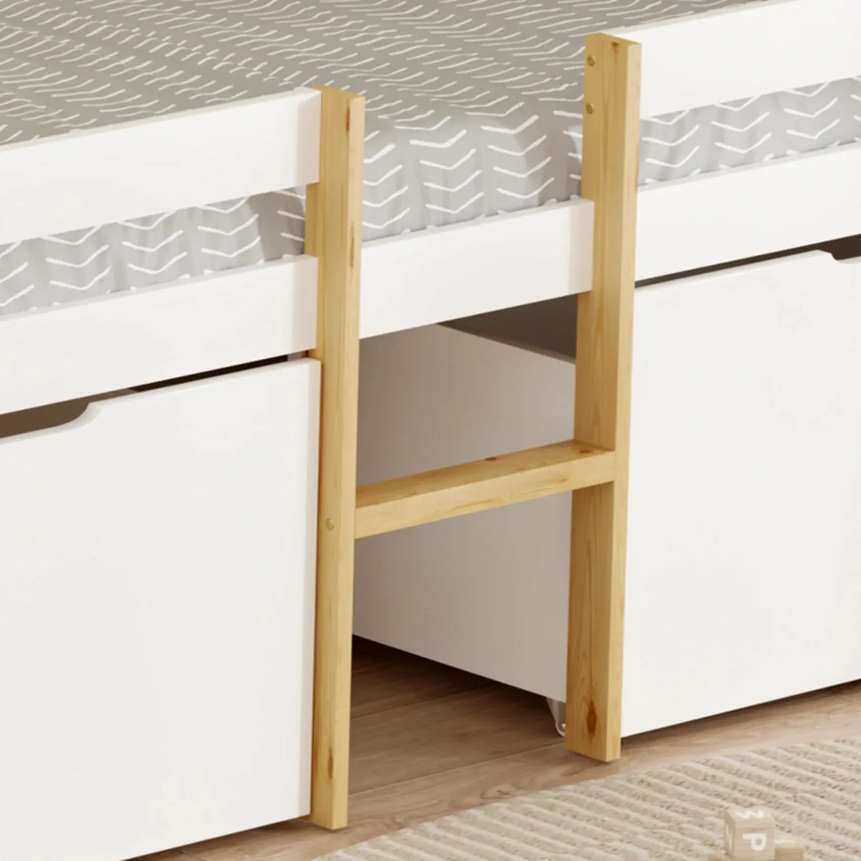 Pat Tempo Kondela Juna 90x200 (Oak/White) - 8