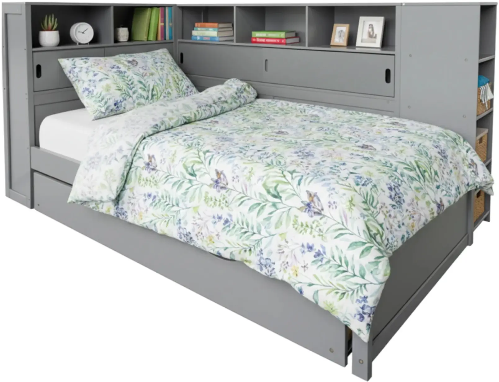 Кровать Tempo Kondela Lendon с выдвижной кроватью 90x200 (Grey) - 2