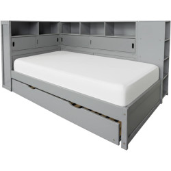 Кровать Tempo Kondela Lendon с выдвижной кроватью 90x200 (Grey) Thumb