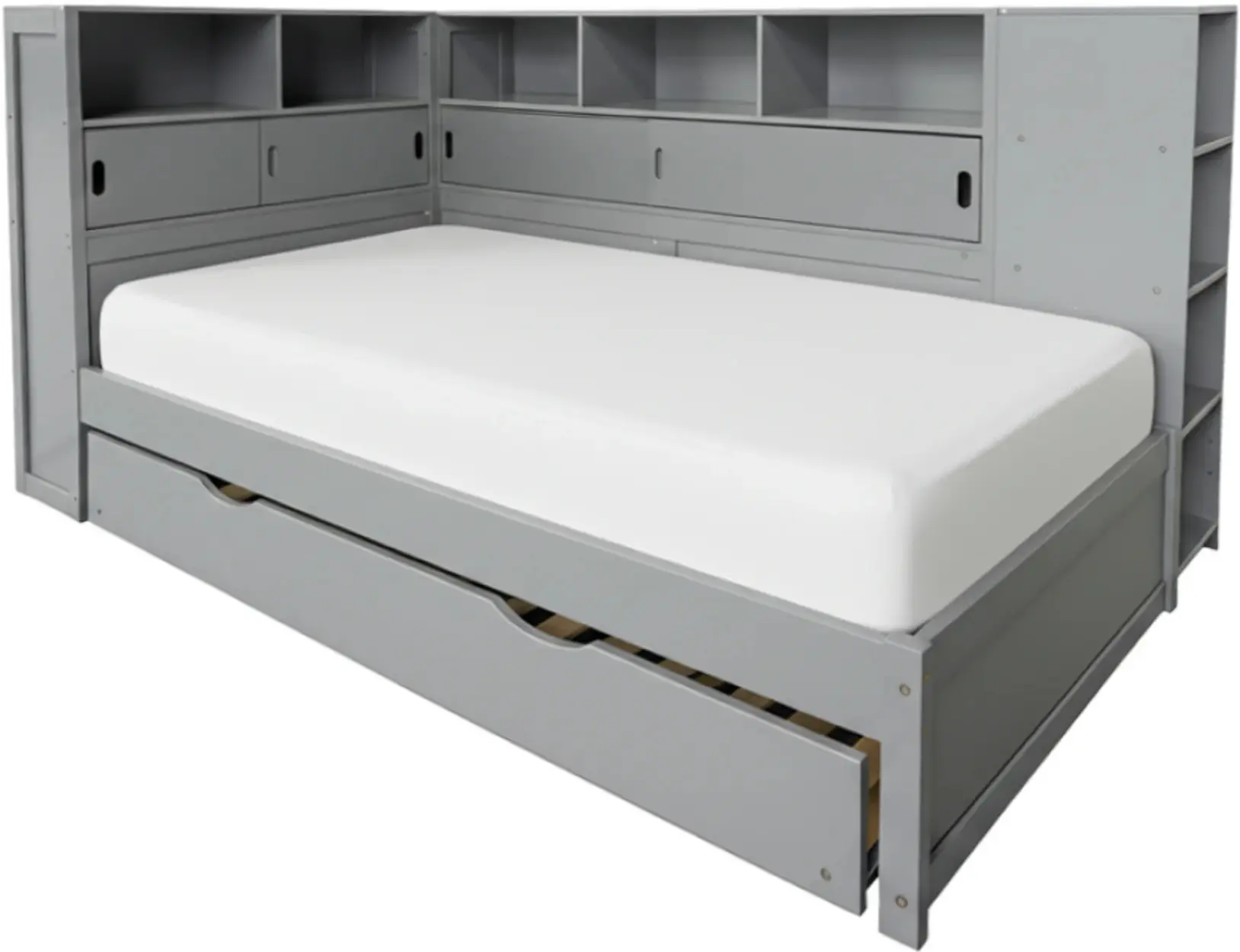 Кровать Tempo Kondela Lendon с выдвижной кроватью 90x200 (Grey) - 3
