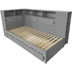 Кровать Tempo Kondela Lendon с выдвижной кроватью 90x200 (Grey) Thumb