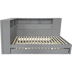 Кровать Tempo Kondela Lendon с выдвижной кроватью 90x200 (Grey) Thumb