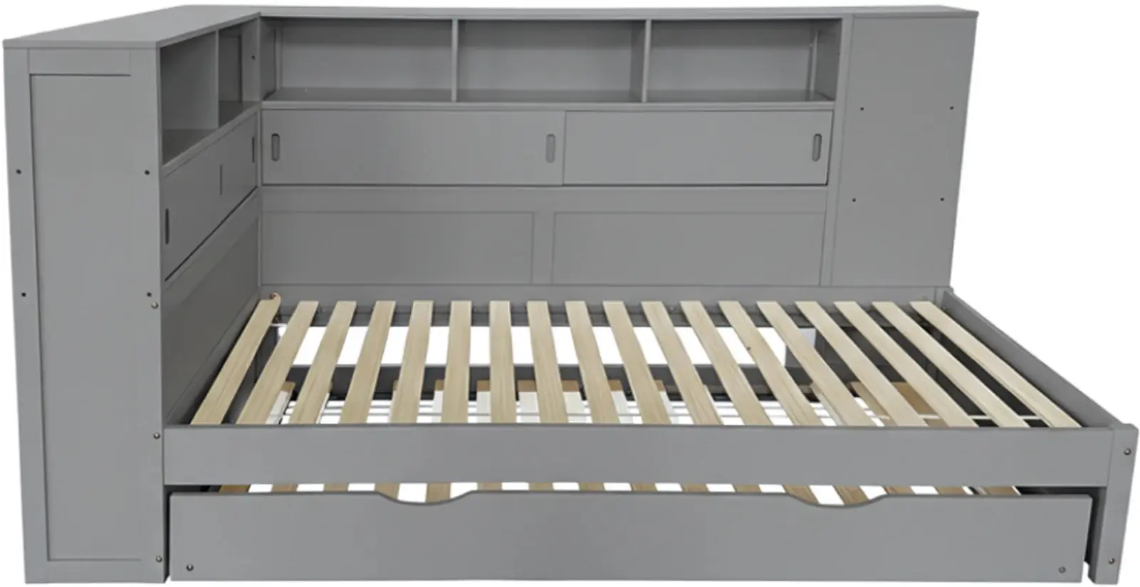 Кровать Tempo Kondela Lendon с выдвижной кроватью 90x200 (Grey) - 5