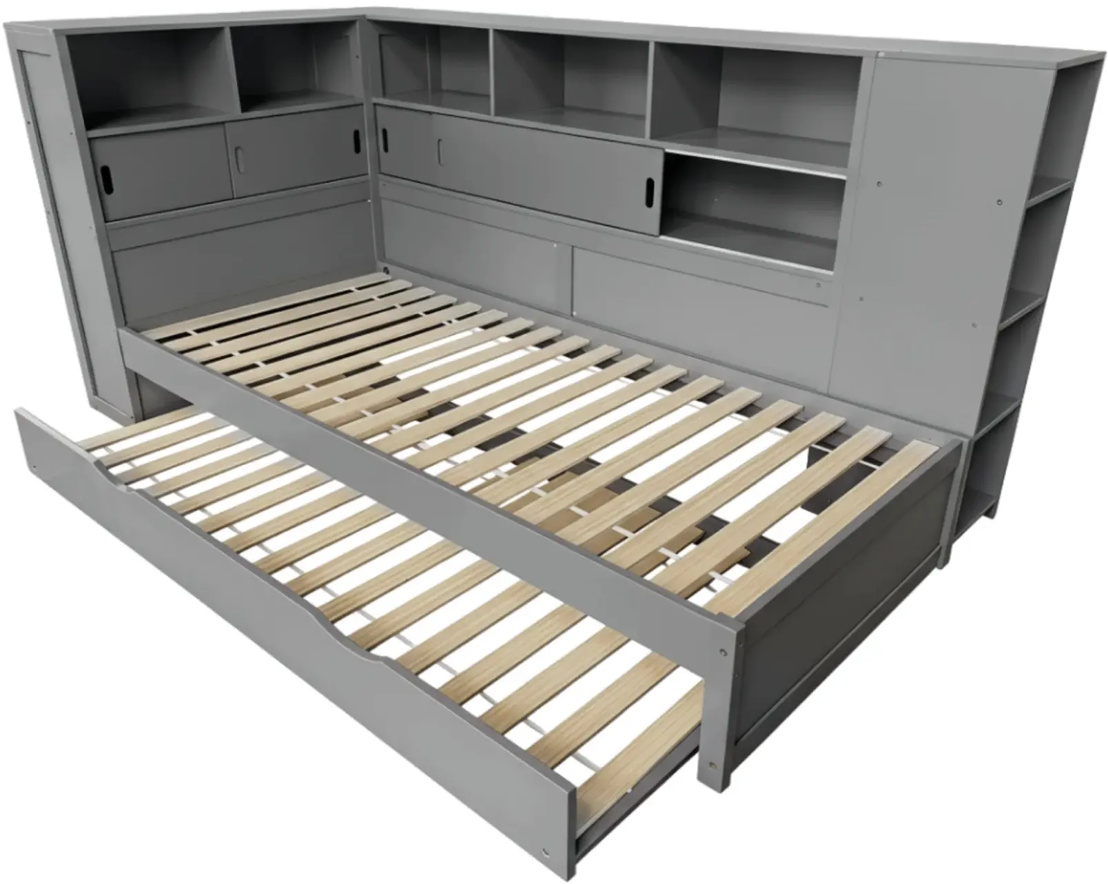 Кровать Tempo Kondela Lendon с выдвижной кроватью 90x200 (Grey) - 6