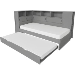 Кровать Tempo Kondela Lendon с выдвижной кроватью 90x200 (Grey) Thumb
