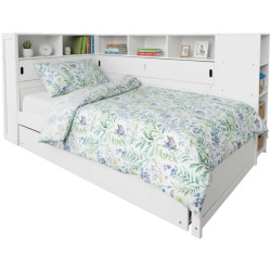 Кровать Tempo Kondela Lendon с выдвижной кроватью 90x200 (White) Thumb